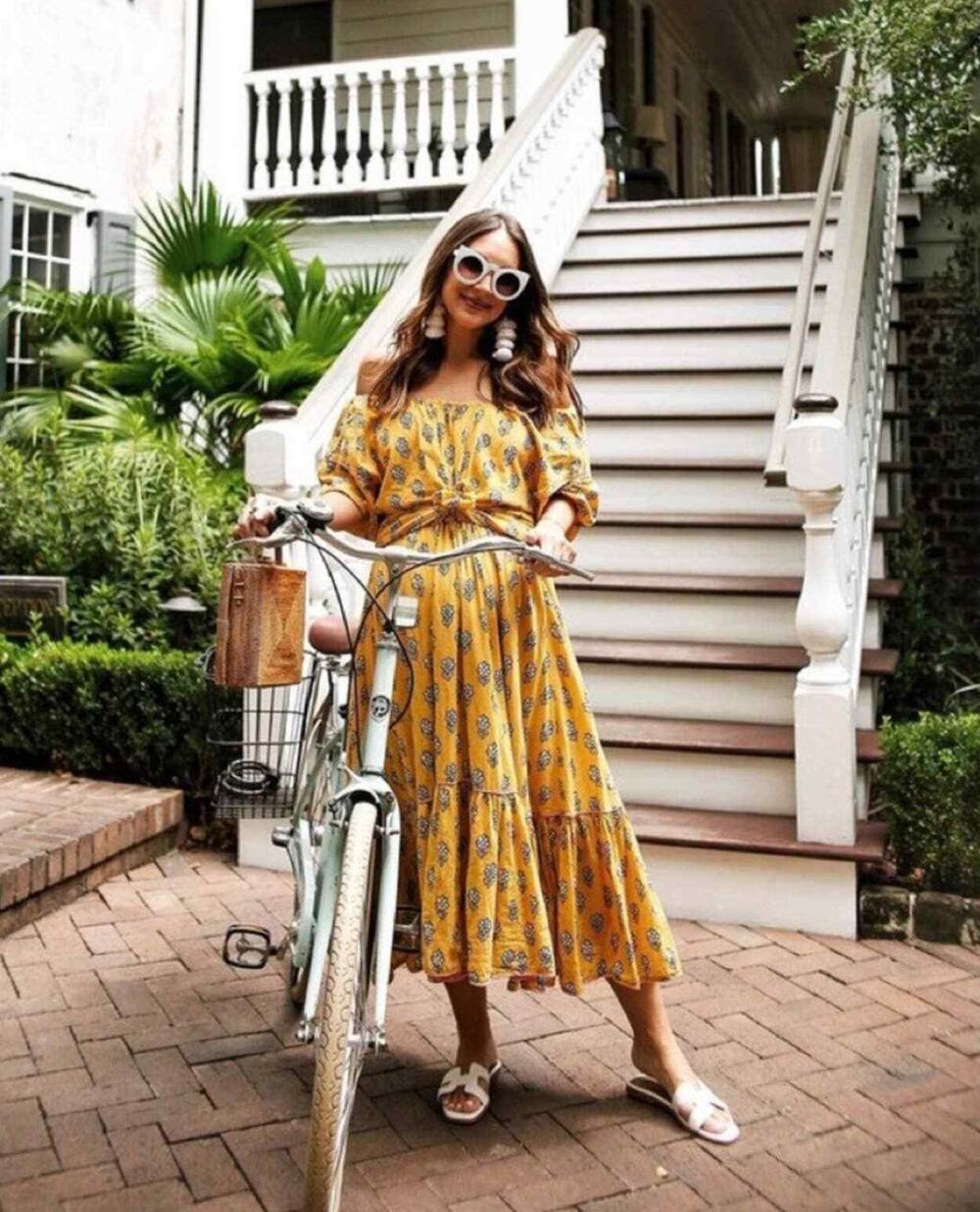 Rhode Resort Yellow Flower Frida Dress Womens Large